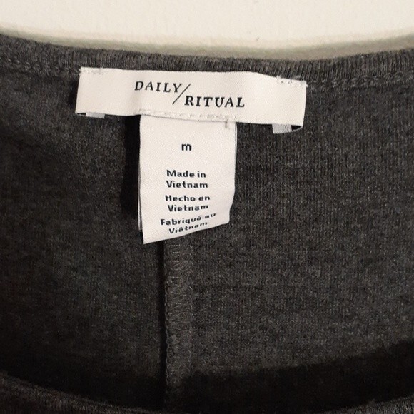 Daily ritual dress gray soft m long sleeve stretch knit Minimalist casual - Picture 5 of 7